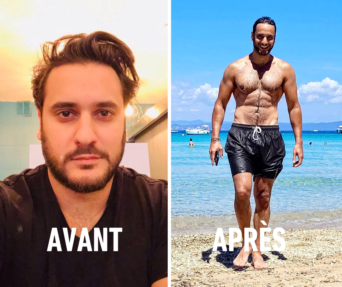 Transformation physique avant/après grâce aux principes Blooness